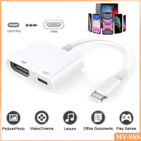 Lightning to HDMI Adapter HD02 TV Adapter Phone to HDMI Lightning Audio LT Digital 1080P For HD TV M