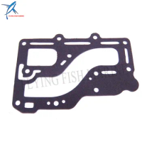 Boat Motor Exhaust Cover Gasket 350-02305-2 350023052M fit Tohatsu Nissan Outboard Engine NS M 9.9HP 15HP 18HP 2-stroke, 2cyl