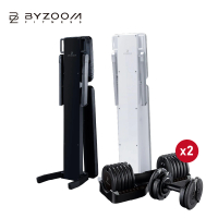 BYZOOM FITNESS 健身網紅推薦Pure Series75lb/約34kg可調式啞鈴雙入+健身椅 黑/白二色(BZ-QCD75+BZ-BC-)