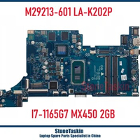 StoneTaskin M29213-601 GPT52 LA-K202P For HP Pavilion 15-DW Laptop Motherboard I7-1165G7 MX450 2GB DDR4 MB Mainboard Tested