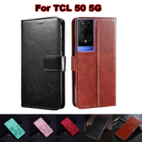 Book Stand Flip Case for TCL 50 5G чехол PU Leather Capa Wallet Phone Cover For Carcasas TCL 50 5G Mujer on Etui TCL50 5G Fundas