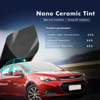 50cmX3m IR100% Nano Ceramic Film Privacy Anti-glare Protection Anti Explosion Sun Solar Resistant Car Window Tint Foil Sticker