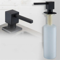 Stainless Steel Sink Liquid Soap Dispenser Built-In Lotion Pump Head Kitchen Bathroom Soap Dispenser Press Detergent Dispensers