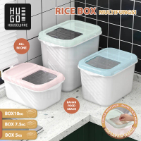 HUGO Tempat Penyimpanan Beras 5 kg / 7.5 kg / 10 kg Dispenser Beras Kotak Beras Anti Serangga