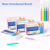 30Pcs/Box0.6-1.2mm Interdental Brushes Health Care Teeth Push-Pull Brush Removes Food Plaque Whitening Cleaner Oral Hygiene Tool