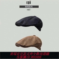 {台灣公司貨 可打統編}亞麻超舒服vintage flat cap四季貝雷前進帽英倫復古偵探帽子男女