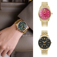 Vivienne Westwood 香檳金色系 紋理錶盤 不鏽鋼錶帶 手錶 女錶 母親節(共3款)