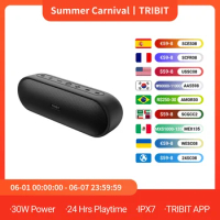 TRIBIT XSound Plus 2 Portable Bluetooth Speaker, 30W Power, IPX7 Waterproof Wireless Speaker 24-hrs Playtime For Camping, Hiking