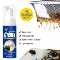 30ml Multi-Purpose Foam Cleaner Rust Remover Kitchen Grease Spray Remover Rinse-free Cleaning Spray for Hood Pots Grill