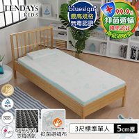 TENDAYS 珊瑚海兒童護脊床墊3尺標準單人(5cm厚記憶薄墊)