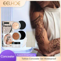 EELHOE Tattoo Concealer Waterproof Cover up Body Foundation Cream Birthmark Cover Scar Tattoo Double Colo Tattoo Concealer Cream