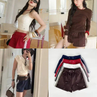 LOONNYSTORE -  ASHLEY กางเกงวอร์มขาสั้น สี BROWN SIZE S สินค้ามือ 2 ไม่มีตำหนิ คําแนะนําผลิตภัณฑ์ใหม