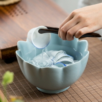 陶瓷杯洗茶洗日式大號水洗蓮花茶渣桶家用茶具建水功夫茶道配件
