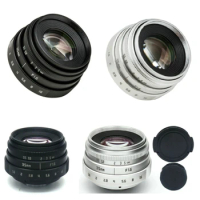 Large Aperture Camera Lens Accessories 35mm f1.6 C-Mount CCTV Camera Lens Replacement for M4/3 Mount Camera Adapter