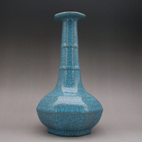 古玩瓷器宋官窯青釉裂紋釉寶塔花瓶 古董陶瓷器收藏仿古擺件精品