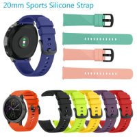 20mm Sports Silicone Strap Band for Garmin Vivoactive 3 Music element / Active 5 / 645 245 55 / Venu Sq 2 Replacement Watchband