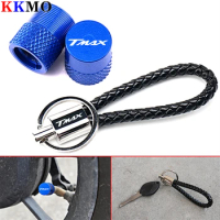 TMAX Accessorie Motorcycle Keychain &amp; CNC Tire Valve Caps For Yamaha T-Max 500 TMAX 500 TMAX 530 SX DX 560 TECH Max TMAX