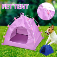 Portable Folding Dog House Pet Cage Cat Carrier Tent Playpen Puppy Kennel Breathable Easy Operation Outdoor Removable Fence Bed