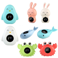 8 Styles Cartoon Bath Thermometers 0-99℃ Digital LCD Display Infant Bathtub Water Temperature Measuring Meter Baby Bath Supplies