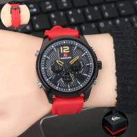 jam tangan QUICKSILVER DUAL TIME Analog-Digital Karet Pria Abu Besi Abu Besi