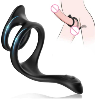 Men Penis Cock Ring Erection Enhance Prostate Massager Delay Ejaculation Sex Toy