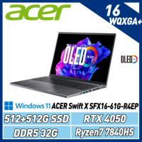 ACER Swift X SFX16-61G-R4EP灰(R7-7840HS/32G/RTX4050//512G