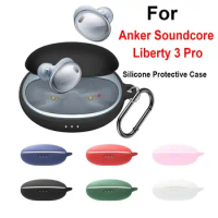 Anti-drop Earbuds Protective Case Washable Silicone Headphone Charging Box Sleeve Soild Color for Anker Soundcore Liberty 3 Pro