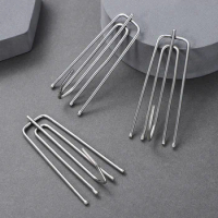 Stainless Steel Prongs Fork Door Curtain Hook Curtain Rings Accessories Clamp Tracks Tulle Tape Clips Drapery Door Curtain