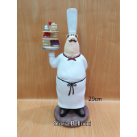patung pajangan koki pelayan cake papan kue bakery