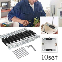 10pcs/Set Saklar Dinding Baut Sekrup Reparasi Stop Kontak Dinding Breaket Road Socket Set Kotak Sake