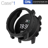 2-IN-1 Case + Screen Protector for Suunto 9 Peak / 9 Peak Pro Smart Watch Tempered Glass Protective Armor Case Cover Accessories
