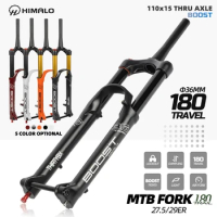 HIMALO Suspension Fork DH AM Down Hill Thru Axle Boost 110MM*15MM Travel 180MM Mountain Bike MTB AIR Fork Bicycle Part