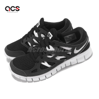 Nike 慢跑鞋 Wmns Free Run 2 女鞋 黑 白 赤足 輕量 襪套 運動鞋 DM8915-002