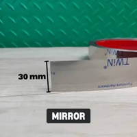 List Plat Strip Sticker Mirror & Gold Mirror 5 Meter Stainless Steel Roll 30mm Mirror
