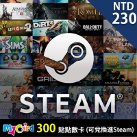 MyCard 300點(可兌換STEAM 230元)