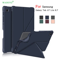 For Samsung Galaxy Tab A7 Lite 8.7 inch Case,Multi Angle Folding Cover for Samsung Tab A7 Lite 8.7 SM-T220 T225 Case Soft Shell