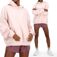 New Balance 女款 粉色 刺繡LOGO 帽T 上衣 運動 休閒 長袖 WT41537OUK