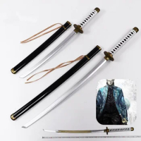 Yamato Sword Wooden Blade Japanese Katana Decorative Wooden Sword for Devil-May- Cry- Vergil's Cosplay Halloween Carnival props