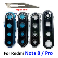 New Back Rear Camera Glass Lens Circle Cover With Adhensive For Xiaomi Redmi Note 8 / Note 8 Pro Replacement Parts