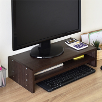 HOPMA家具 可調式雙層螢幕架 台灣製造 鍵盤收納架 桌上展示架-寬51X 深23 X 高13cm