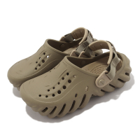 Crocs 涼拖鞋 Echo Clog K 童鞋 大童 卡其 棕 波波克駱格 卡駱馳 208190260