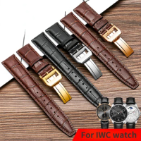 Men's leather watch strap for IWC Portuguese Portofino big pilot watch with 20mm 21m 22mm watch band accessory