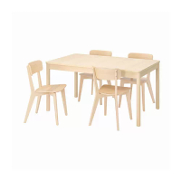 RÖNNINGE/LISABO 餐桌附4張餐椅, 樺木/梣木
