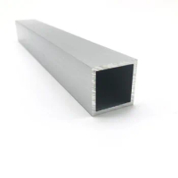 25mm*25mm*2mm square tube aluminum alloy hollow pipe rectangle straight duct vessel 100/200/300/400/500/550mm length