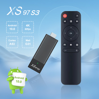 XS97 S3 H313 Android 10 Smart TV Stick HDMI 4K HDR TV Receiver 2.4G 5.8G Dual Wireless WiFi Media Player 1 8G Mini TV Stick