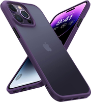 【日本代購】TORRAS 手機殼 半透明 美軍MIL規格 iPhone 14 Pro 紫色