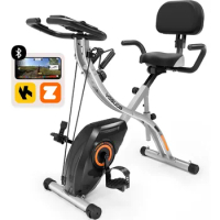 Exercise Bike, Folding Exercise Bike for Seniors 330LB/270LB Capacity, Magnetic X-Bike with 16-Level Resistance,