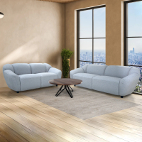 Lorenzo 3 plus 2 Seater Imported Indoor Fabric Sofa with Solid Wood Frame Cloud-like & Minimalist De