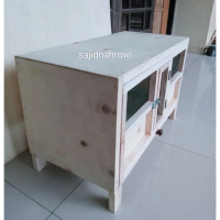 Kandang Bok Pitik Aviary Mini Kayu 2 Tingkat