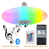 30W LED Dimmable Music Ceiling Lamp Home Lighting Remote APP Control Bluetooth Speaker for Home Bluetooth Speaker Ceiling Light